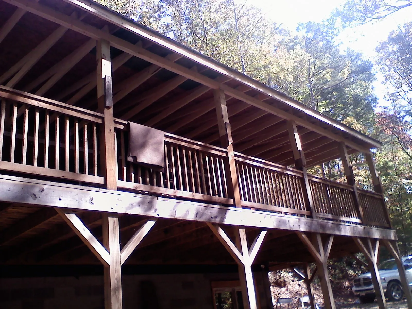 Timber framing under a new elevated porch and deck — Roof Leak Repair in Browns Valley by Roofing Brothers